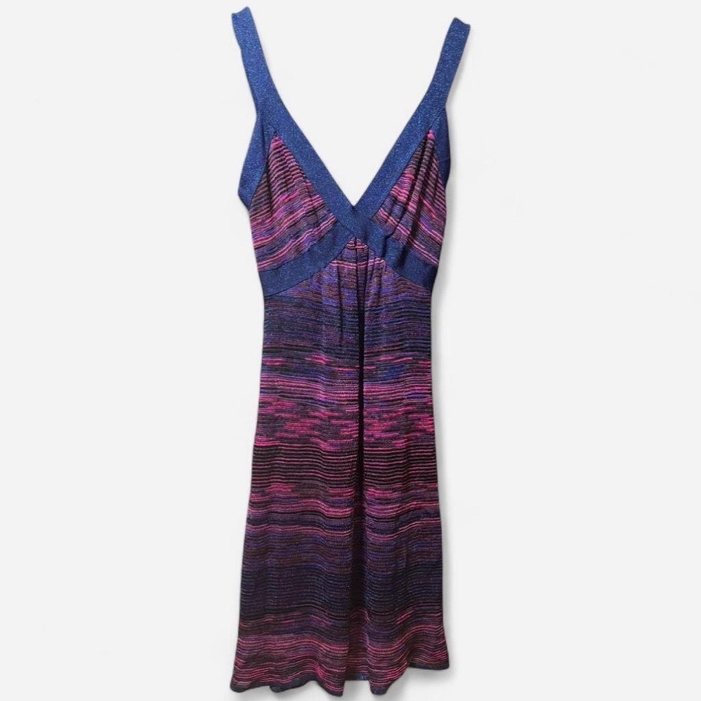 M Missoni Metallic Lurex Knit Mini Dress, Size 44 - Picture 2 of 12